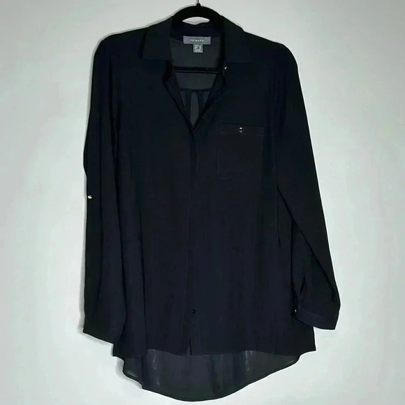 Black Sheer Primark long sleeve shirt - Picture 1 of 10